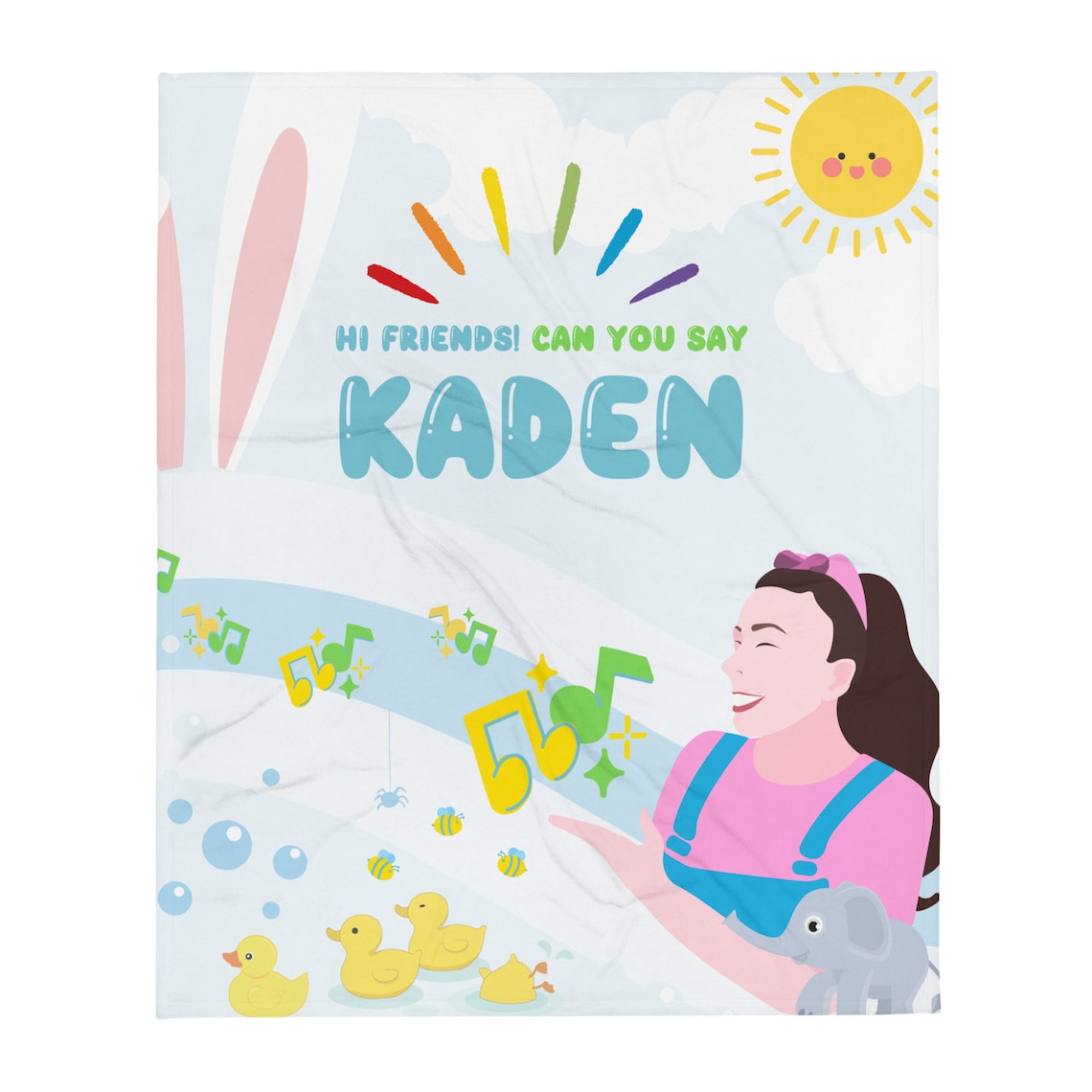 Ms. Rachel Blanket, Baby Blanket, Toddler Blankets, Song for Littles