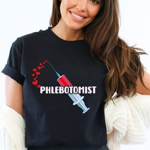 Phlebotomy Comfort Colors Tee, Lab Tech Shirt, Graduation Gift, Cute Phlebotomy Gift, Lab Life Tee