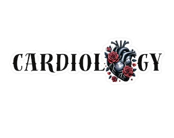 Sticker anatomique coeur cardiologie vinyle - cadeau infirmière/cardiologue