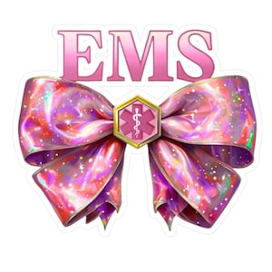 EMS Vinyl Decal, Paramedic Sticker, EMT Nurse Sticker, Emergency Medical Services Gift, First Responder Car Decal, EMT Laptop Sticker