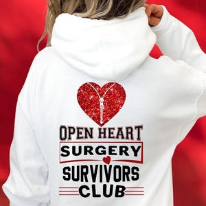 Open Heart Surgery Survivor Hoodie: Heart Warrior Gift