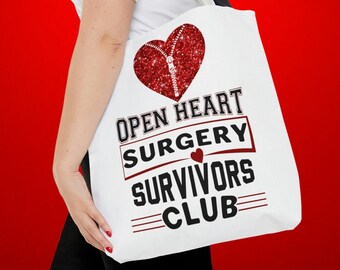 Sac fourre-tout pour survivant d'une chirurgie à cœur ouvert : cadeau guerrier