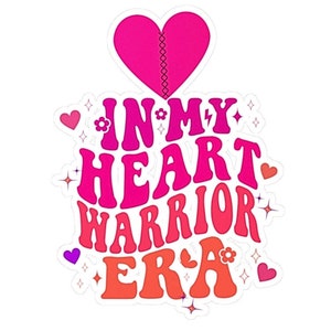Heart Warrior Era Decal, CHD Awareness Sticker, Heart Surgery Gift, Heart Disease Awareness, Vinyl Decal Sticker, Laptop Decal, Water Bottle