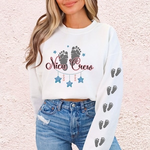 NICU-sweater met ronde babyvoetjes - cadeau voor neonatale verpleegster