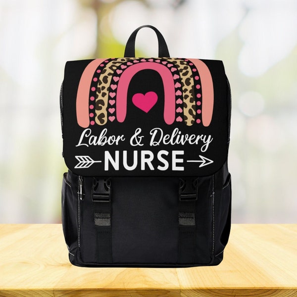 Labor and Delivery Nurse Backpack, Nursing School Backpack, Nurse Bag for Work, Travel Backpack, Nurse Essentials Canvas Backpack