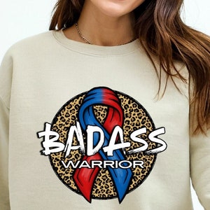 Badass Warrior CHD Awareness Sweatshirt - Heart Disease Support