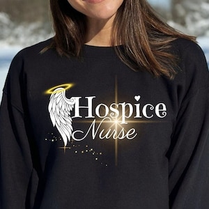 Hospice Nurse Angel Crewneck Sweatshirt - Appreciation Gift