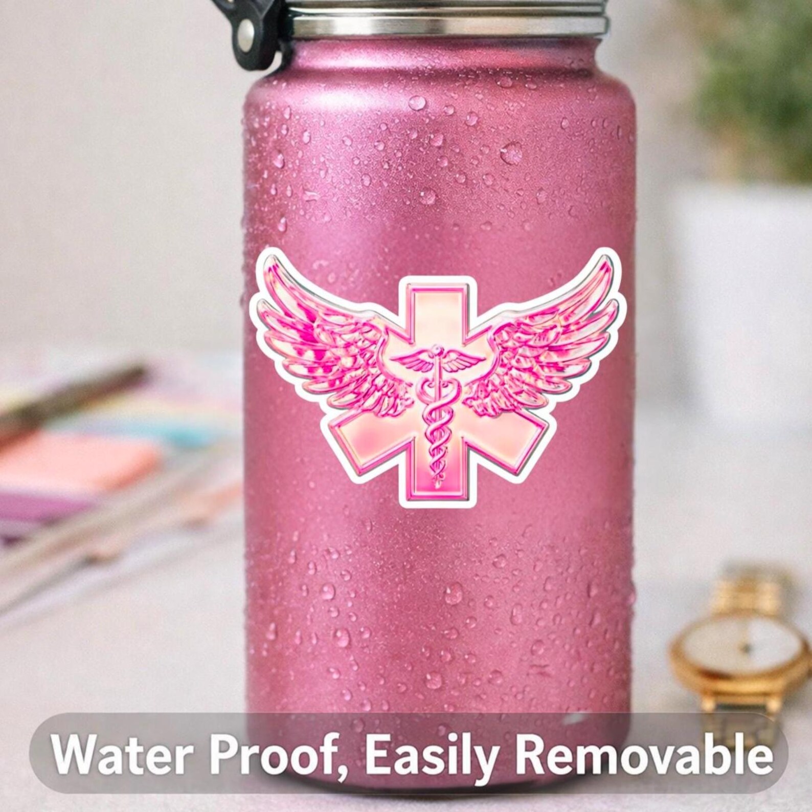 Life Support Pink Pink Star of Life Vinyl Decal: EMT Paramedic Medical Sticker - Etsy