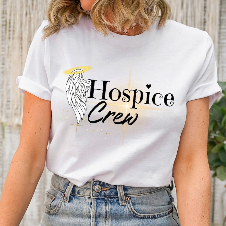 Hospice Crew Angel T-shirt Hospice Crew Shirts Hospice Nurse Shirt ...
