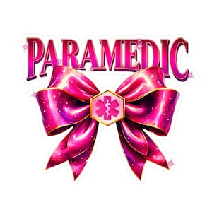Paramedic Vinyl Decal, Cute EMS Sticker for Car, Laptop, Water Bottle, Gift for Paramedics, First Responders
