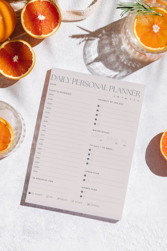 Digital Daily Planner Printable Daily Planner Planner for - Etsy