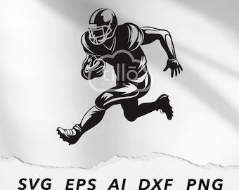 Fußballspieler SVG: Dynamische Aktion Pose Vektor (Digitaler Download)