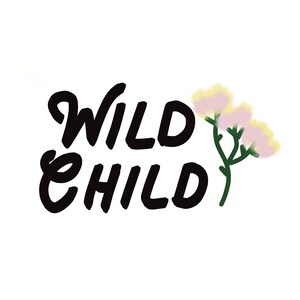 Etiqueta engomada del niño salvaje / etiqueta engomada floral / etiqueta engomada de la secuencia de comandos / etiqueta engomada impermeable