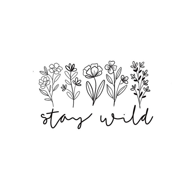 Stay Wild Wildflower Vinyl Decal | Wildflower Decal | Stay Wild Sticker