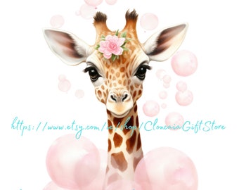 Cute Giraffe Png • Cute Giraffe clipart • Cute Giraffe digital • Cute Giraffe print • Digital download