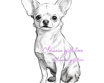 Chihuahua image - Chihuahua clipart - Chihuahua face - Chihuahua design