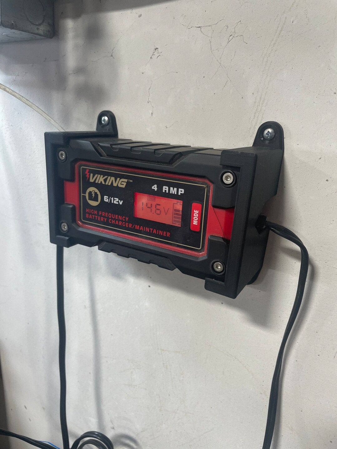 Harbor Freight Viking Battery Charger/maintainer Wall Mount Bracket Etsy