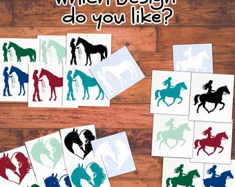 Horse Lover Vinyl Decal, Equestrian Car Sticker, Cowgirl Laptop Decal, Western Tumbler Sticker, Farmhouse Wall Art Gift for Rider
