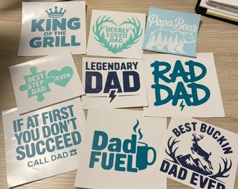Truck decal for dad, vinyl sticker gift for Father’s Day, decal for cooler or toolbox