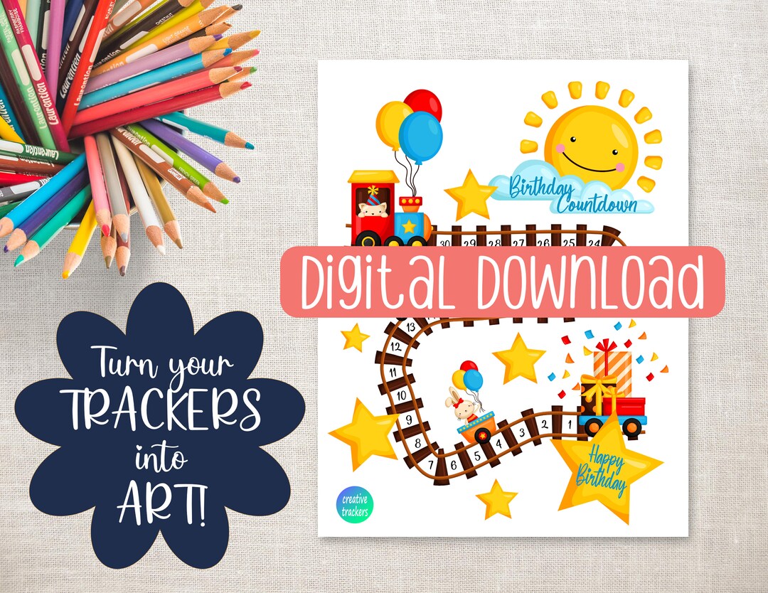 Birthday Countdown, Train Birthday, Kids Tracker, Birthday Calendar ...