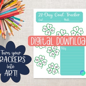 28 Day Tracker, Goal Tracker, Monthly Habit Tracker, Progress Log, Daily Routine, Fitness Tracker, Activity Tracker, New Year&#39;s Resolutions