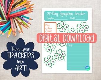 28 Day Tracker, Symptom Tracker, Mental Health Tracker, Health Tracker, Allergy Tracker, Chronic Illness, Pain Tracker, Mood Tracker