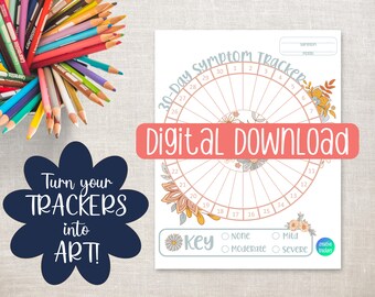 Wheel Tracker, Symptom Tracker, Mood Tracker, Mental Health Tracker, Health Tracker, Pain Log, Allergy Tracker, Chronic Illness, Self Care
