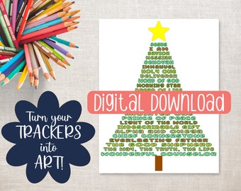 Names of Jesus, Christmas Countdown Printable, DIY Advent Calendar, Days until Christmas Printable, Names for Jesus, Christmas Activities,