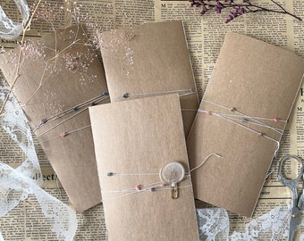 Handmade Travelers notebook insert | mixed paper | junk journal | TN insert | old book | vellum | mulberry paper | washi | art journal