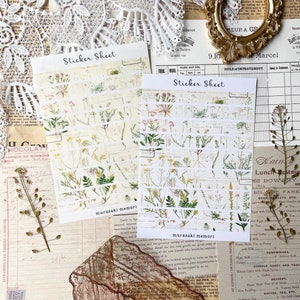 Sticker Bogen - Wild flower stripe | Linienband | Journaling | Planer | Einklebeband | Ephemera | Junk Journal