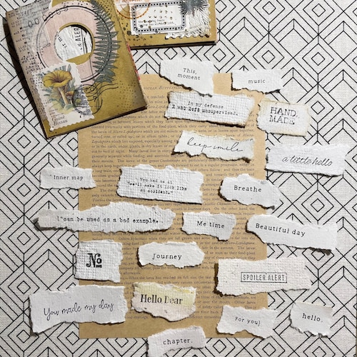 lettre timbrée éphémère | papier fait main | 20 pièces | scrapbooking | revue | millésime | Bricolage