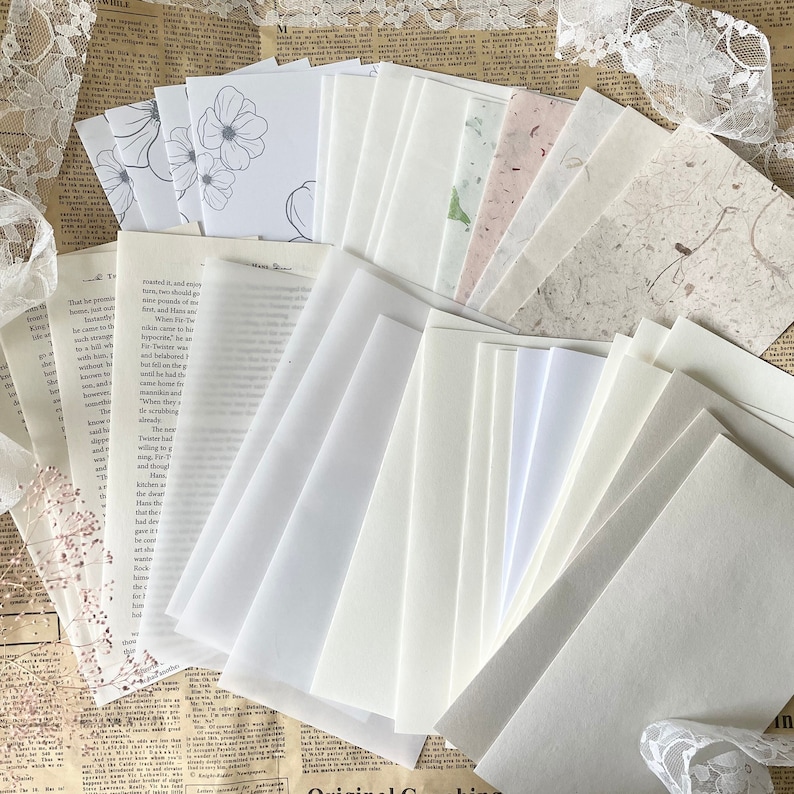 Handmade Travelers Notebook Insert Mixed Paper Junk Journal TN Insert