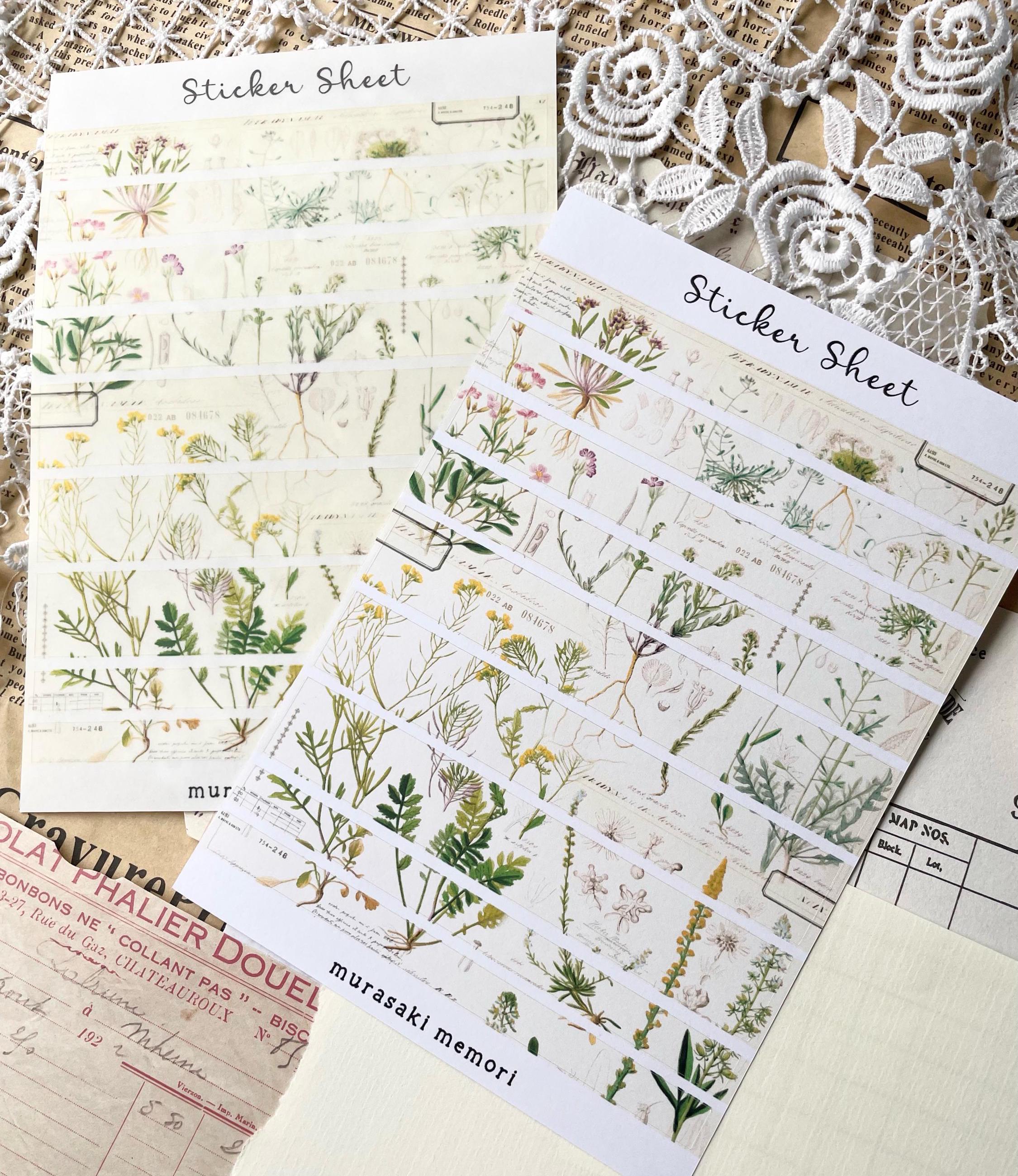 Sticker Sheet - Wild Flower Stripe | Line Tape | Journaling | Planner ...