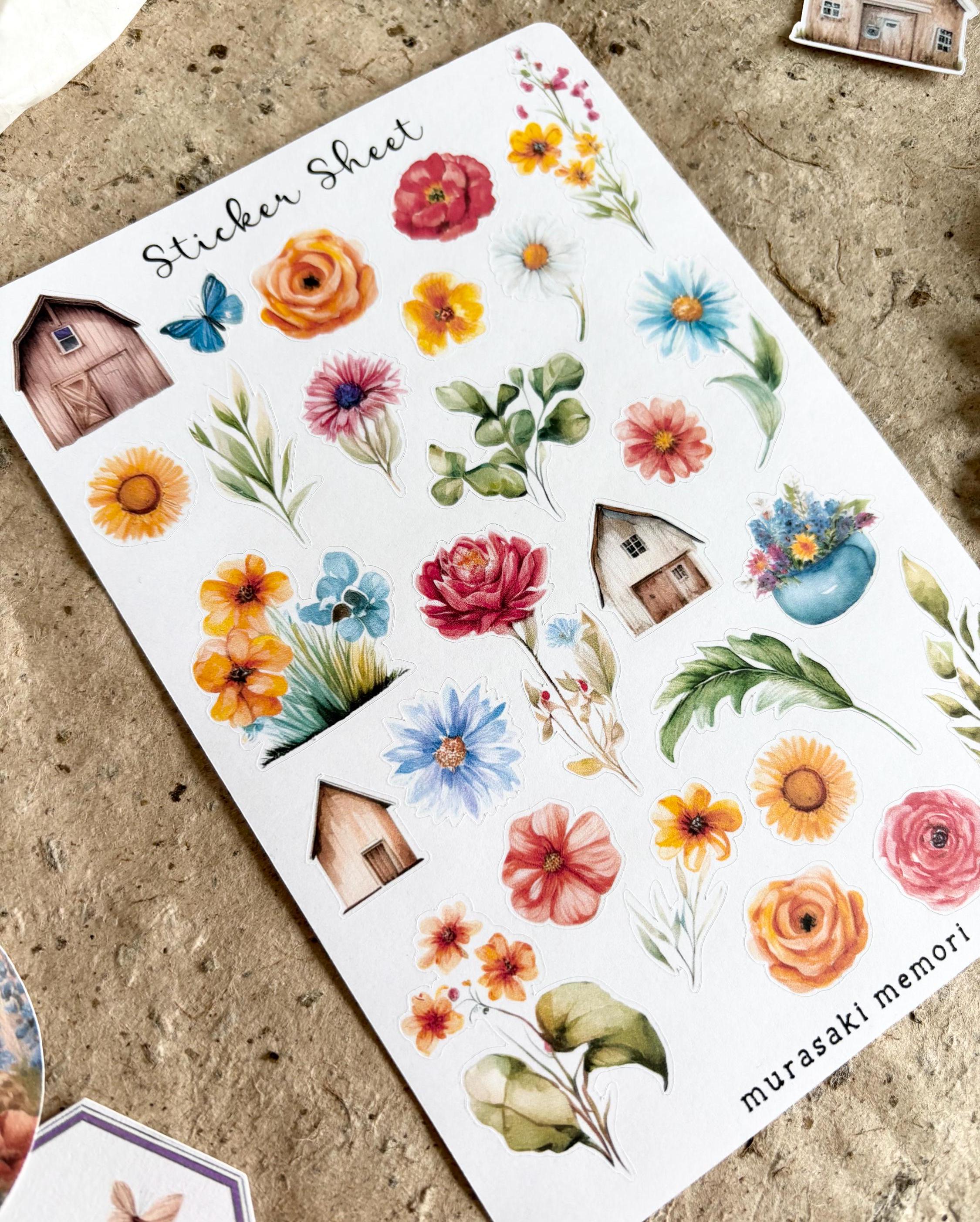 Sticker Sheet - Vintage Cottage Farm | Journaling | Planner ...