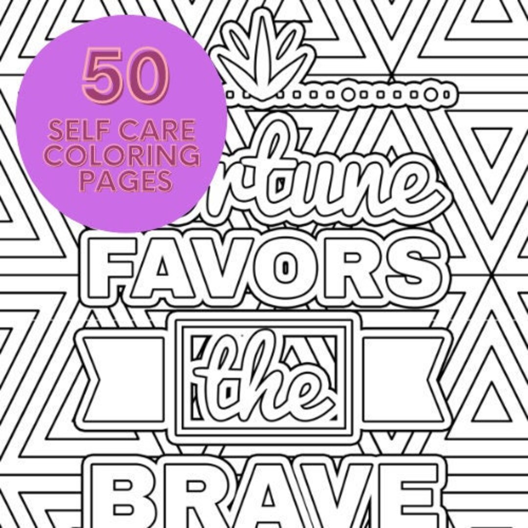 50 Self Care Coloring Pages Vol. 3 - Etsy