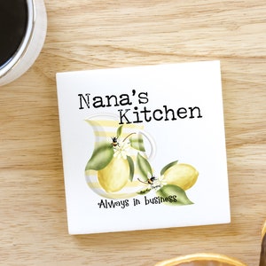 Nana&#39;s Kitchen Always in Business Ceramic Kitchen Refrigerator Magnet