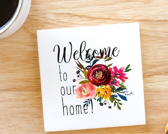 Welcome To Our Home Ceramic Kitchen Refrigerator Magnet