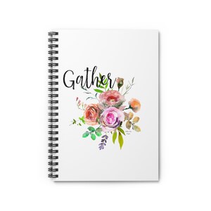 Gather Spiralblock - Liniertes Tagebuch, Journal, Food Log, Meditationstagebuch, Gebetstagebuch