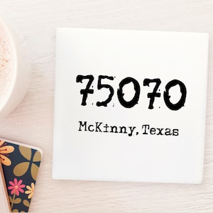 75070 McKinney TX Zip Code Ceramic Kitchen Refrigerator Magnet