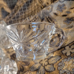 Atomic Starburst Indiana Glas Klare Vintage Punch Cups - Vintage 1950er Jahre Hochzeit, Hochzeitsdusche