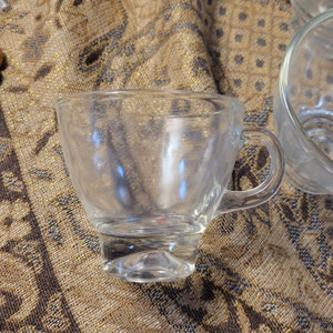 Colony Silver Elegance Clear Glass Vintage Punch Cups - Vintage 1950’s Wedding, Wedding Shower
