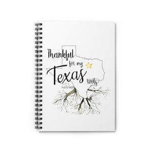 Thankful for My Texas Roots Daily Errand & Prayer Journal - Spiral, Ruled Line