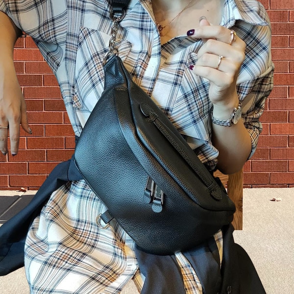 Leather Belt Bag Etsy