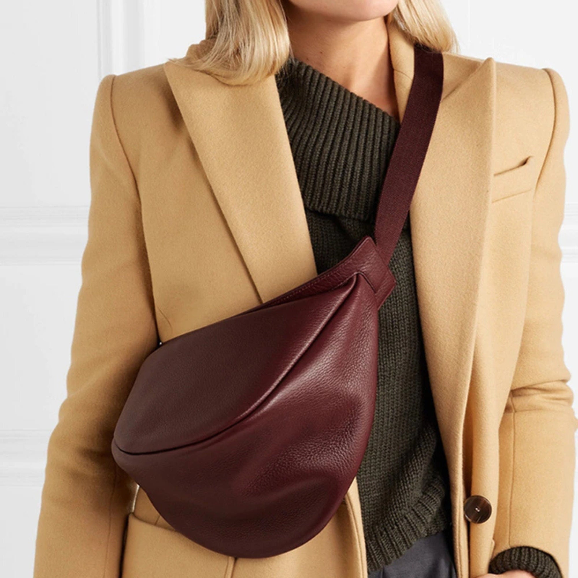 The Row Small Slouchy Banana Bag - Neutrals Crossbody Bags