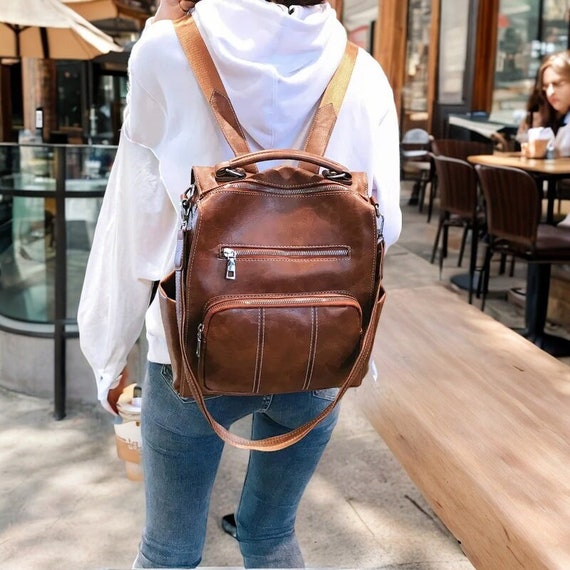 Mochila cuero vegano sales