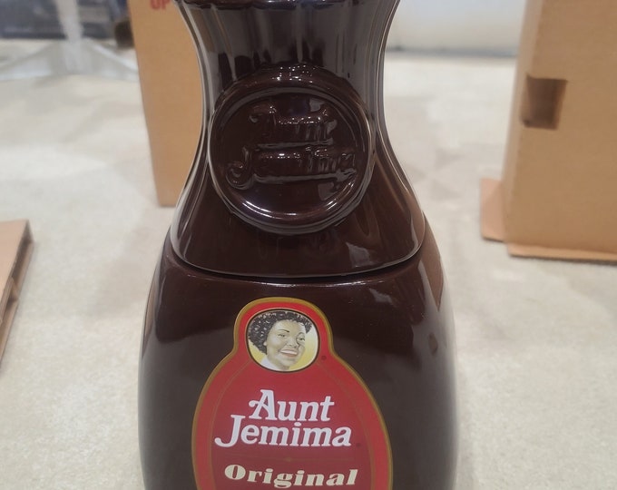 Limited Edition Aunt Jemima Syrup Bottle Cookie Jar, Quaker Oats 1999