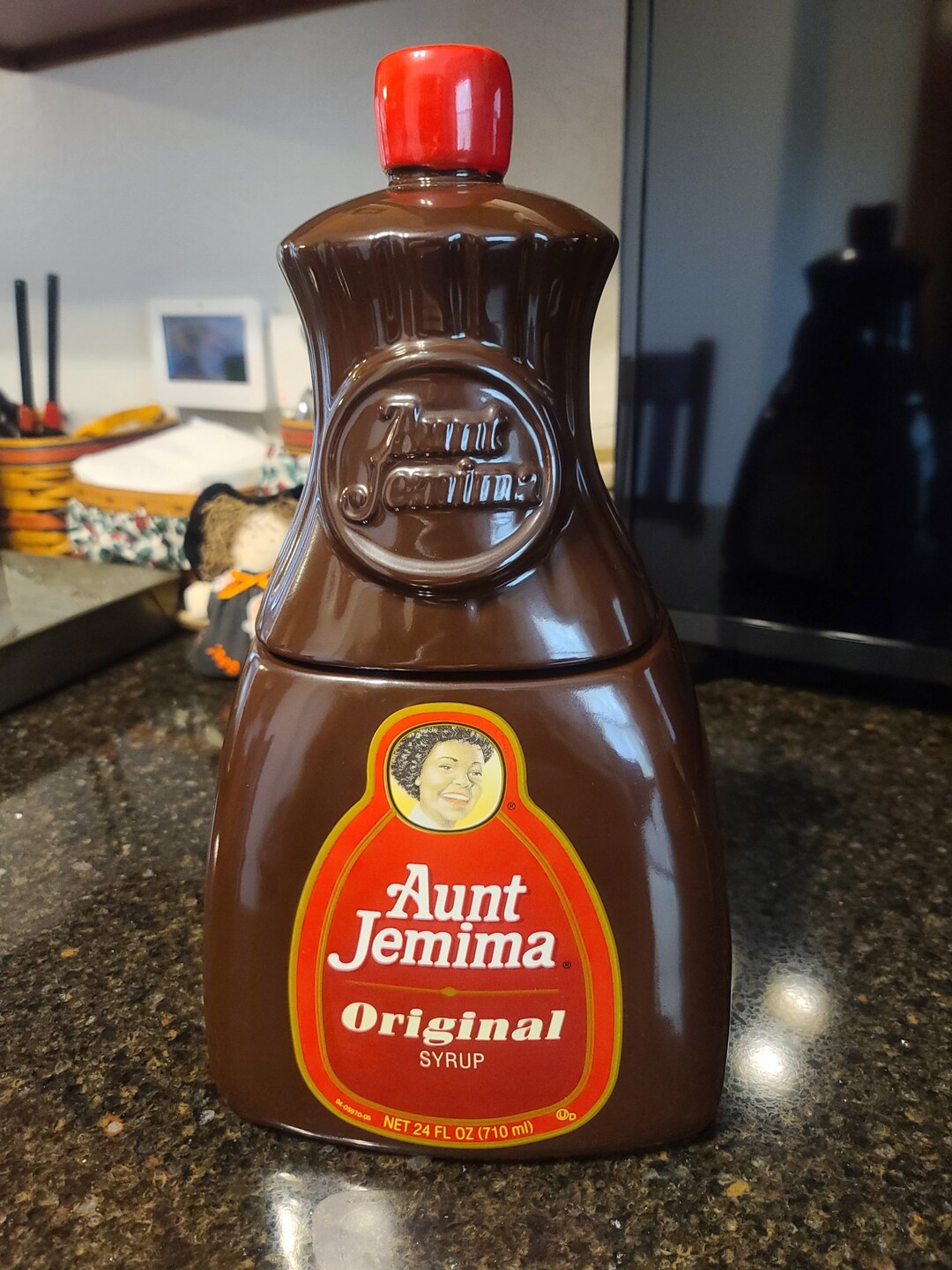 Limited Edition Aunt Jemima Syrup Bottle Cookie Jar Quaker Etsy