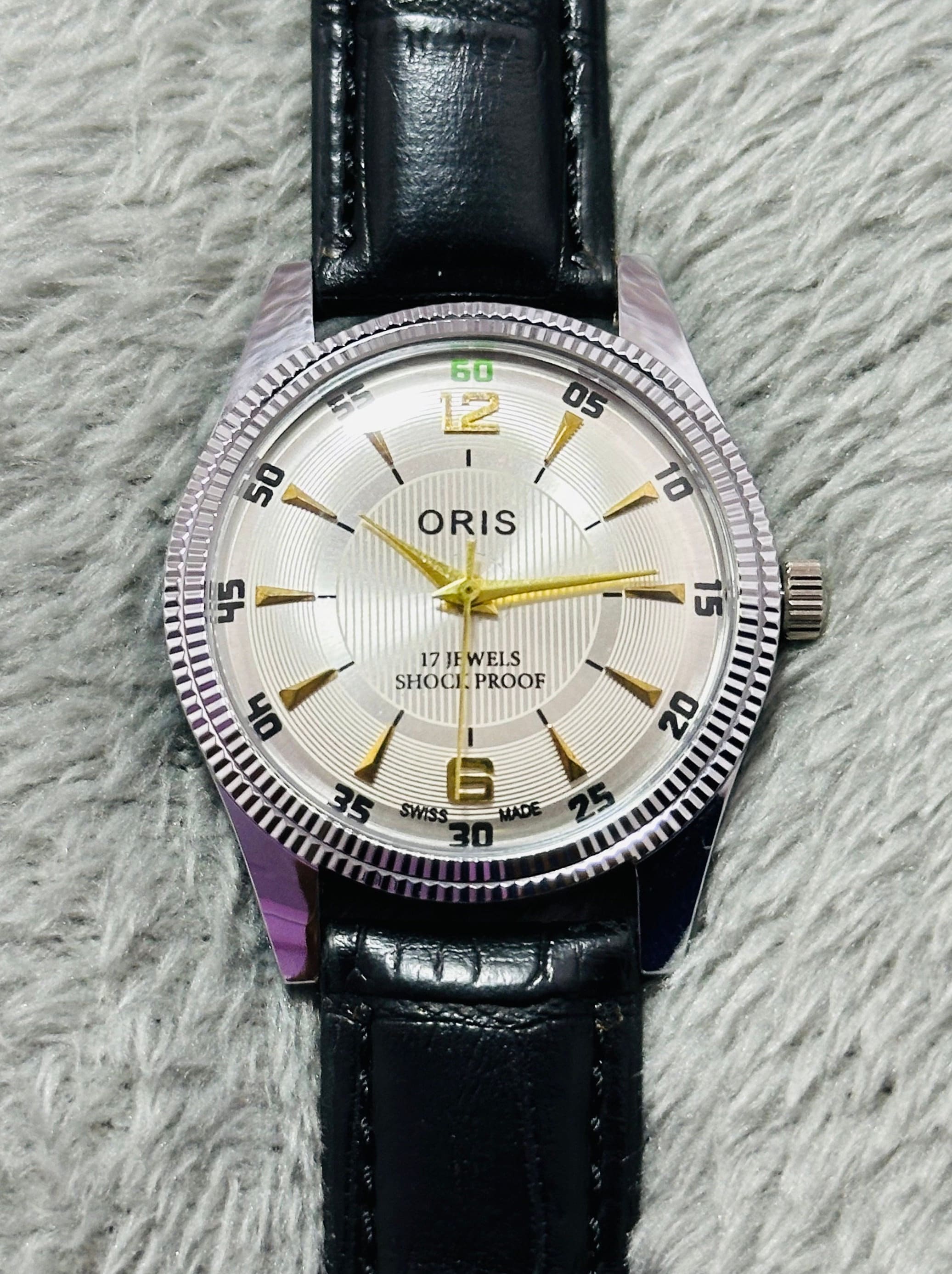 ヴィンテージ オリス 手巻き腕時計、シルバー文字盤、スイス製 - Etsy 日本