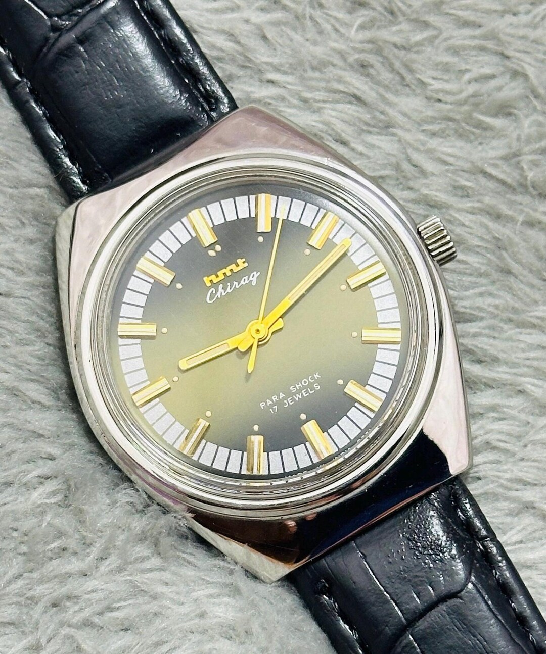Buy Vintage HMT Chirag Dial Hand Winding Men s Watch Movement 17 Jewels Online in India Etsy