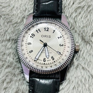 Vintage Rare oris silver dial Hand Winding Wrist watch Men'S Gents FHF Movement ST-96 Swiss zdjęcie 3